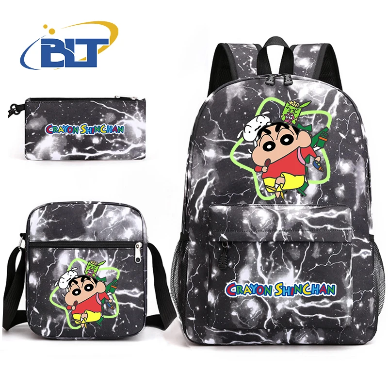 MINISO  Student School Bag Set Children's Pencil Bag Backpack Shoulder Bag 3-piece Set