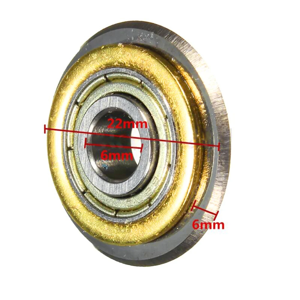 Lama per tagliapiastrelle cuscinetto in carburo di tungsteno coltelli per ruote da taglio in vetro ceramico strumenti per taglierina per vetro 22*6*6mm