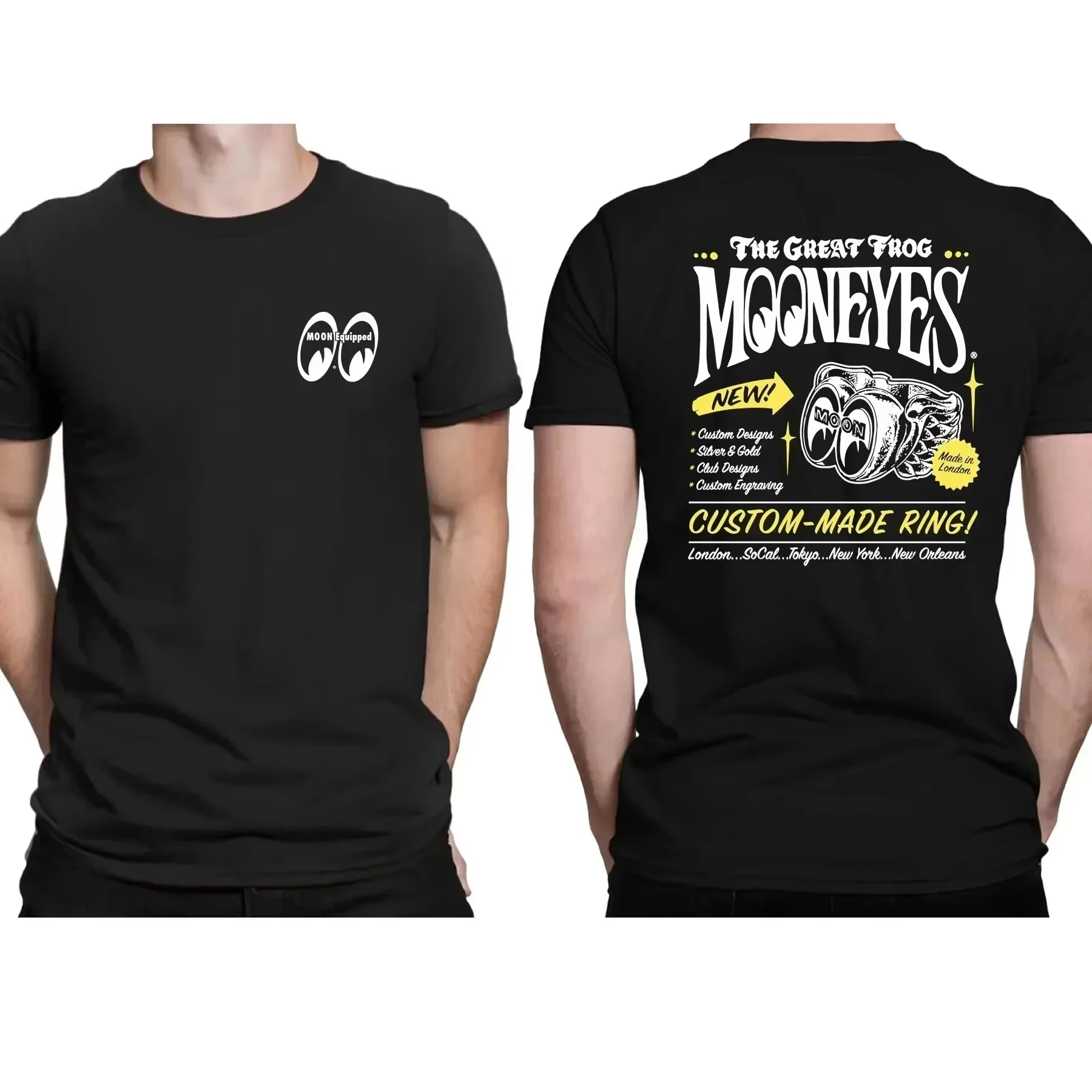 Mooneyes Moon Equipped Speed Casual Printing 100%cotton Best Seller Unisex Shirt 2026 Summer New Fashion O-neck Men Game T-shirt