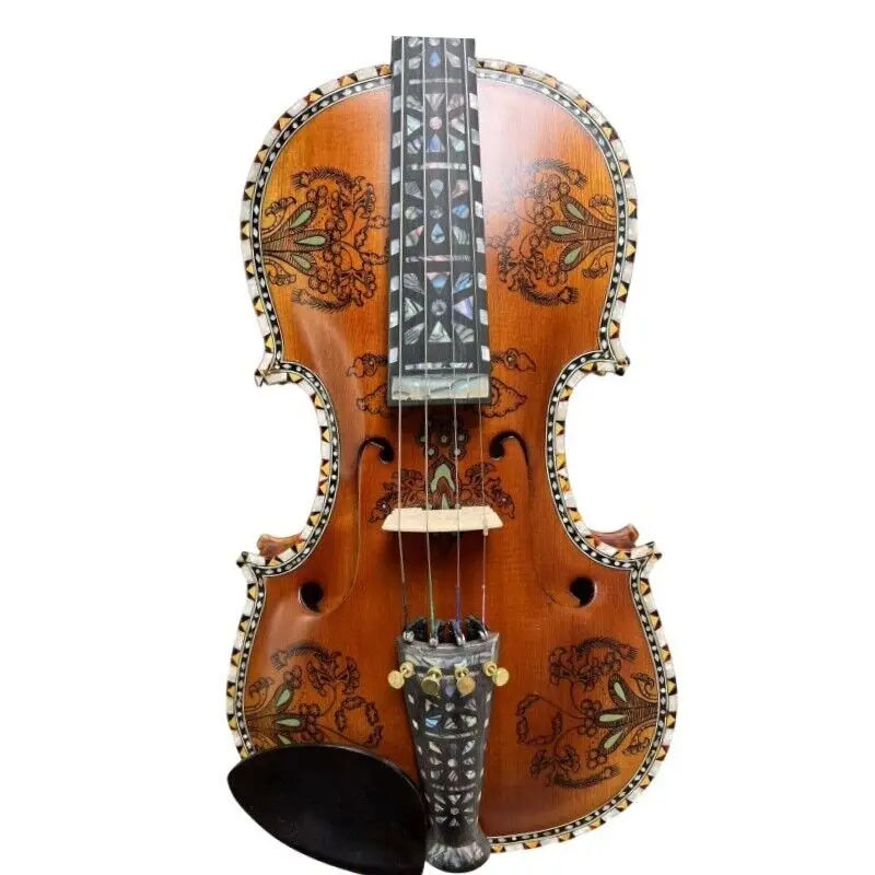 Hand made Norwegian fiddle 4strings 4/4 violin Hardanger fiddle,powerful sound