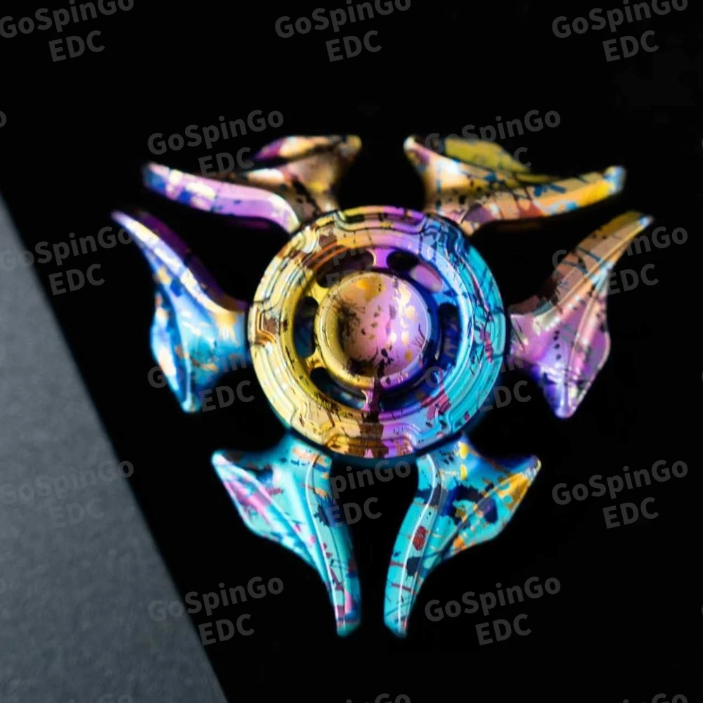 YIJIE EDC Medusa 2.0 ثلاثة شفرات تململ سبينر مكافحة الإجهاد اللعب لعبة جديدة التعامل مع يشعر المعادن تململ لعبة الدوران #2