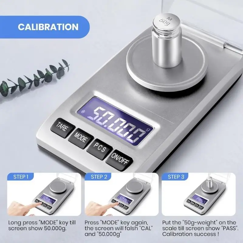 K1AD 0,001 g/50 g Strumento pesatura pesatura a LED in milligrammi portatile per medicina e ingrediente raffinato