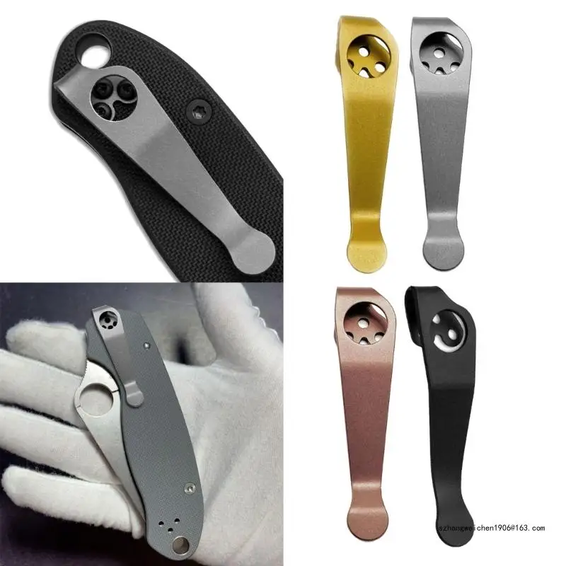 Titaniums Alloy DIY Pocket Clip Tool Parts Convenient Back Clip for Easy Attachment and Secure Carrying