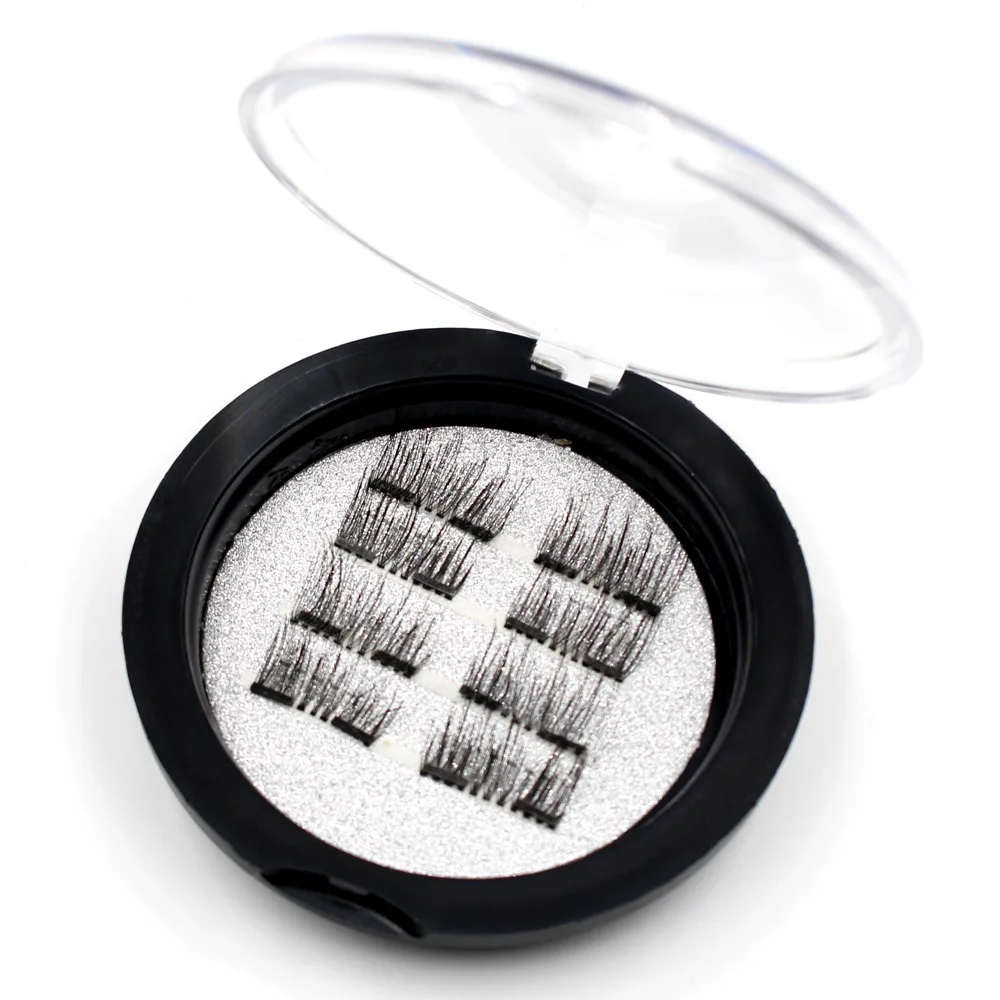 4/8pcs Magnetic Eyelashes with 2 Magnet Half Eye Natural Reusable Glue Free 3d Mink Fake Eyelash Extension Long Lasting Makeup