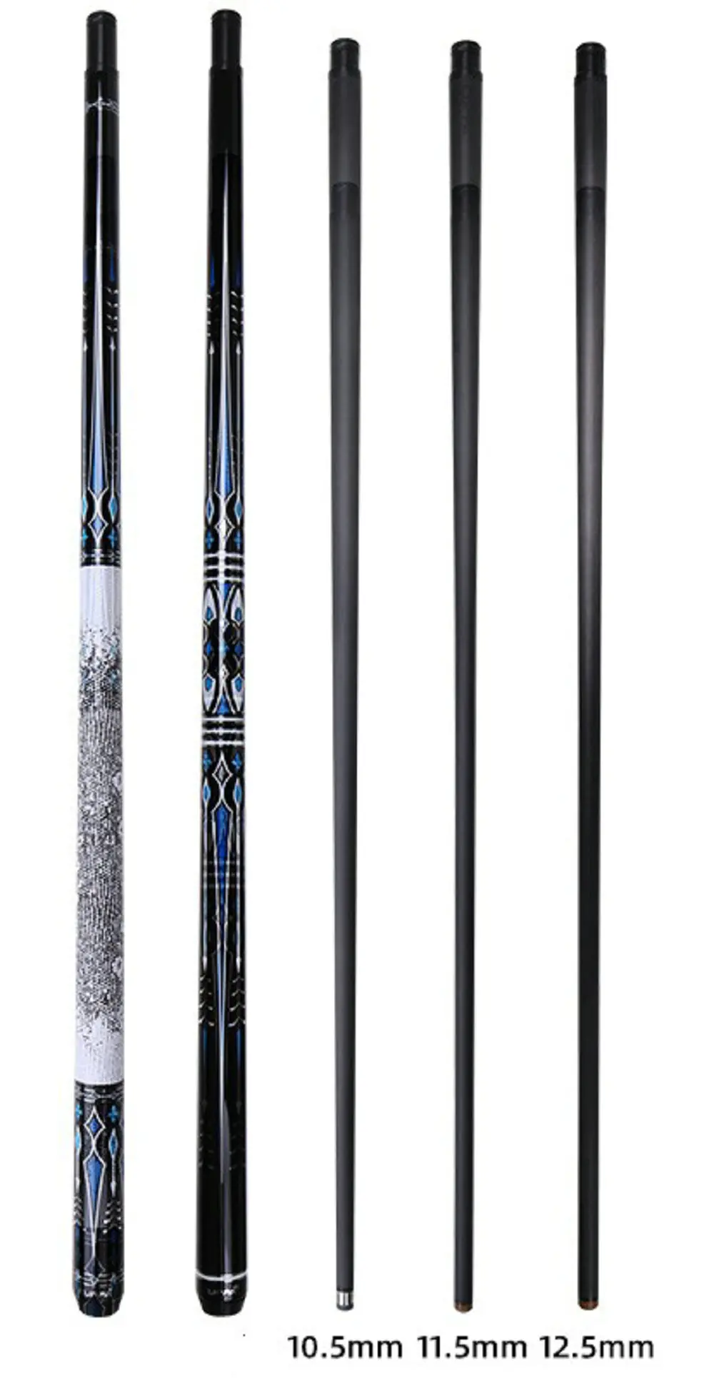 

CUPPA 58" Asura Carbon Fiber Energy Billiard Pool Cue Stick 10.5/11.5/12.5mm + Case Set