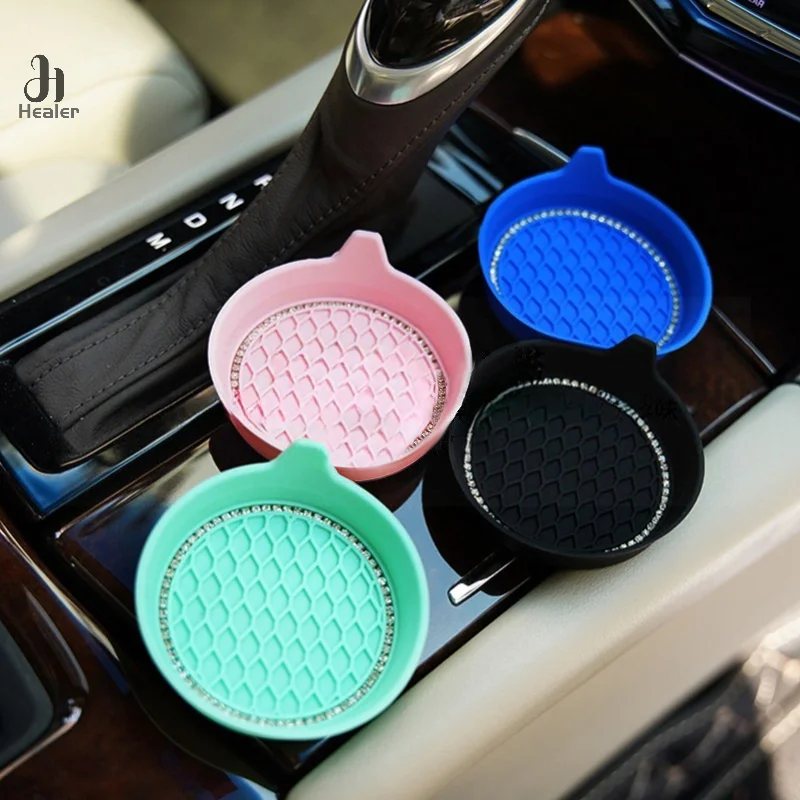 2 Stück Auto tasse Untersetzer Universal rutsch feste Getränke halter bling Kristall Strass Auto Interieur Zubehör