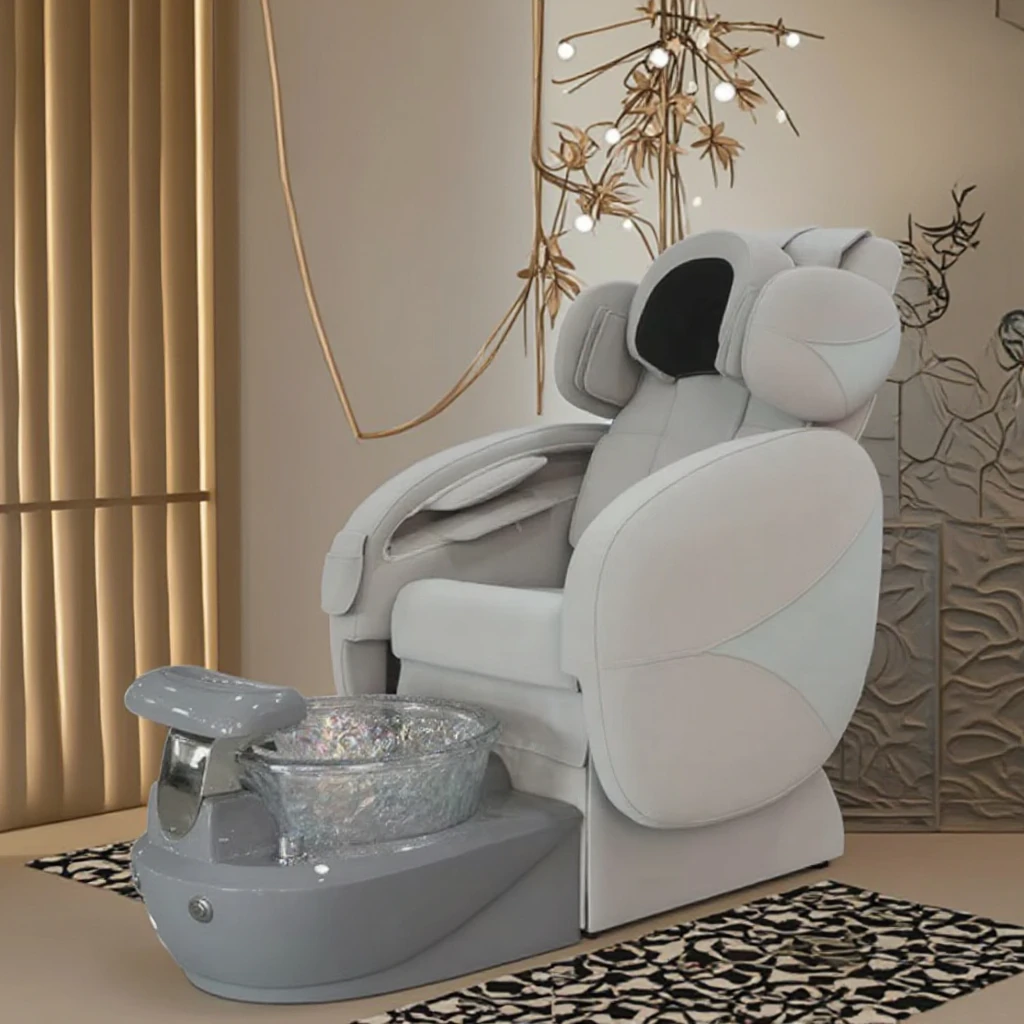 

Nail Salon Furniture Foot Spa Massage Manicure Chair Plumbing Luxury Spa Pedicure Chair for Sale