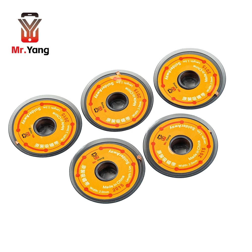YCS Mr.Yang 2015 2020 ديسولديرينغ جديلة لحام مزيل الفتيل للهواتف المحمولة بغا بقايا منخفضة اللوحة الأم أدوات حزام التخلص