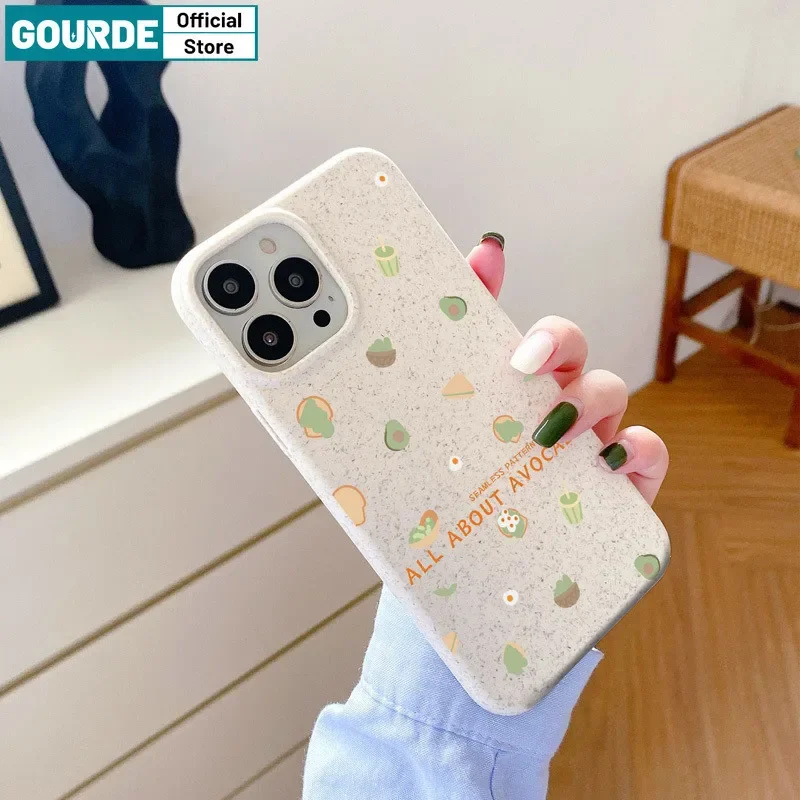 Gourde Funny Cute Casing Avocado Pattern Case for Iphone 15 14 12 13 11 Pro Max IP 7 8 Plus Iphon X XS XR Xs Max