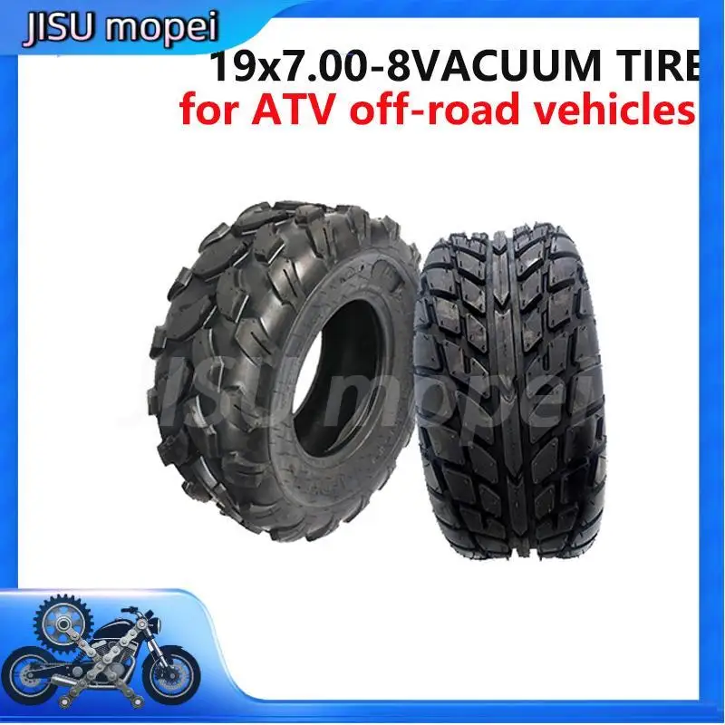 

Tubeless tires front 19x7.00-8 rear 18x9.50-8 four-wheel kart ATV lawn car accessories butterfly flower outer tires