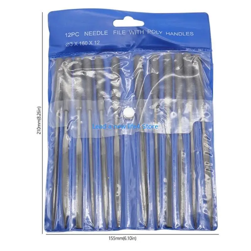 Y55E 12pcs Arquivo metal duro metal 160 mm