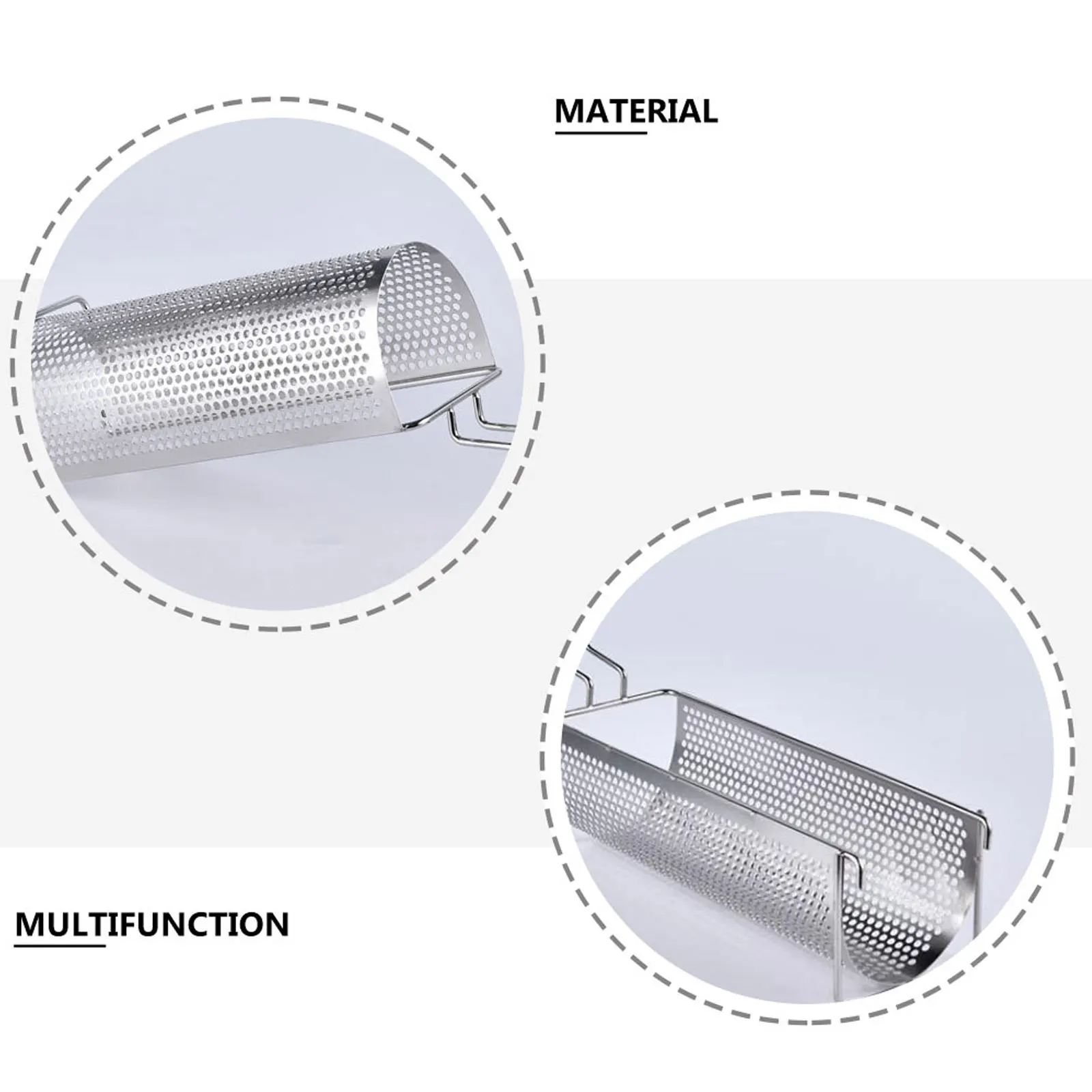 

1Pcs Stainless Steel Fries Frying Basket Heat-Resistant Kitchen Fry Basket Oil Drain Filter Multi-Purpose Cooking Tool