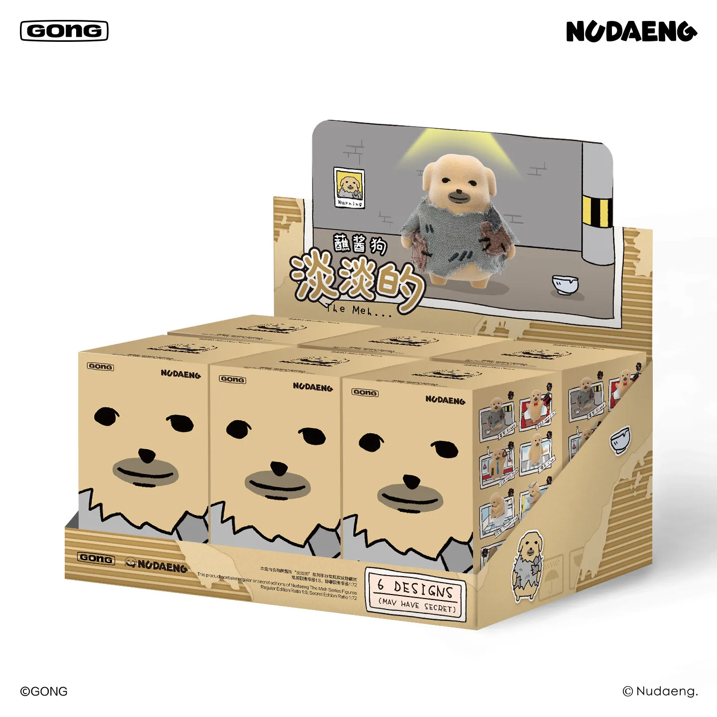 Originele POP MART GONG Nudaeng The Meh Series Blind Box Speelgoed Kawaii Trendy Ornamenten Figuurtjes Huisdecoratie Bureau Model Poppen