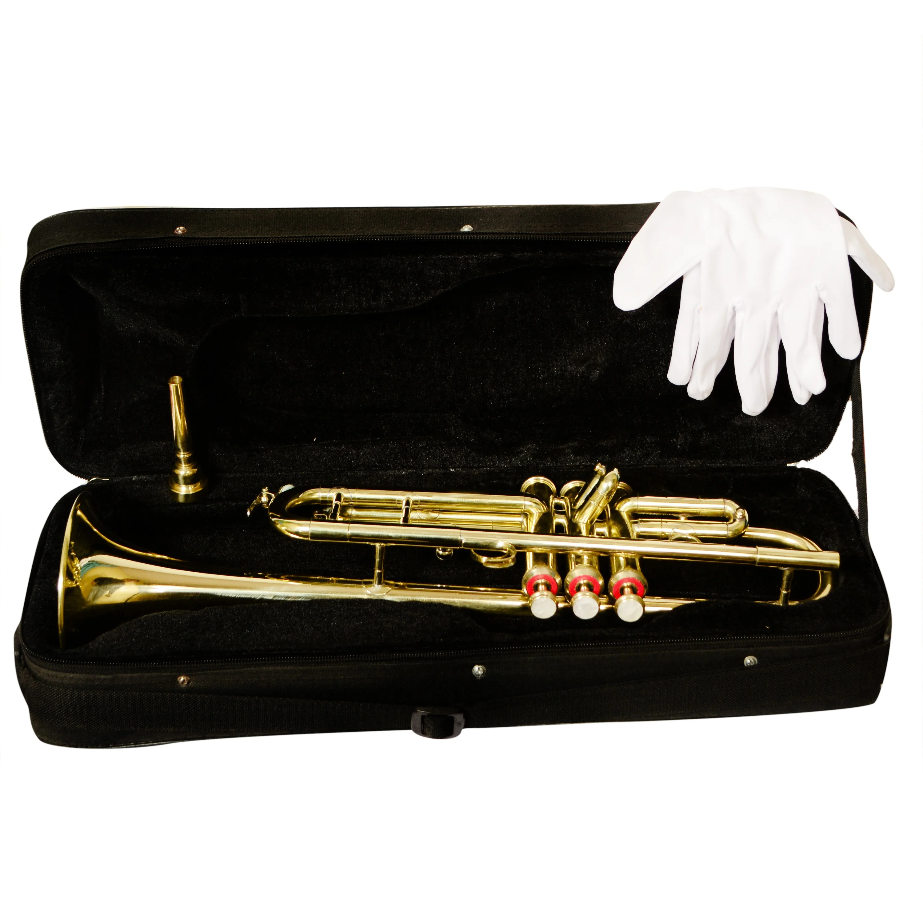 Brass Cornet B Flat Profesional Bugle Trumpet Musical Instrument in hard Carry Case