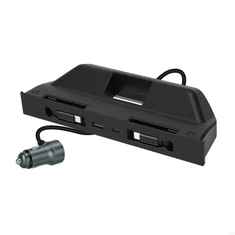 M76E Organisierter Kfz-Ladehub mit ausziehbarem Kabel und USB-Anschlüssen an der Vorderseite – Detail 6