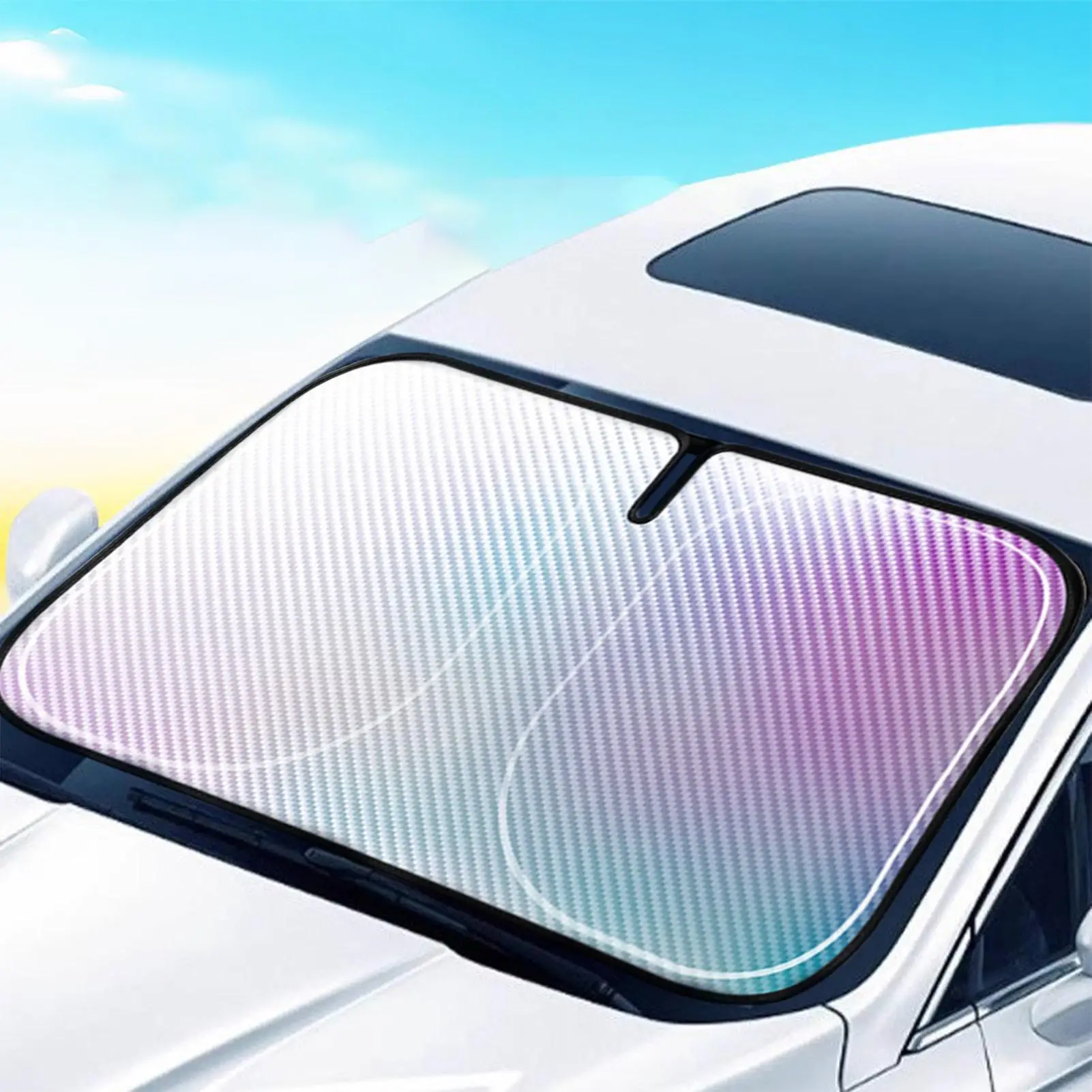 140X80cm Car Windshield Sunshade Foldable Heat Insulation UV Blocking Cover for Front Window. Universal Sun Protector accessory - view 6