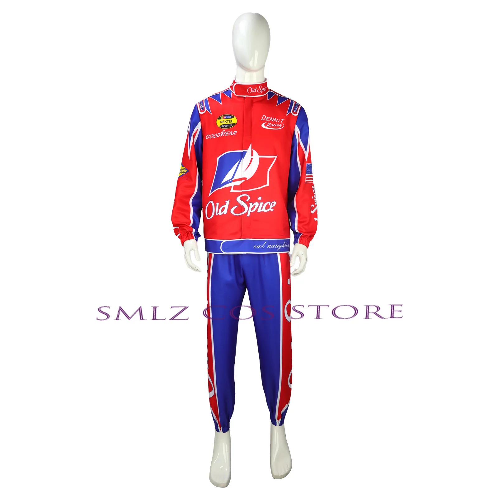 Anime Cosplay Ricky Bobby Cosplay Racing Uniform Color Top Pants Set Halloween Carnival Party Outfits for Men