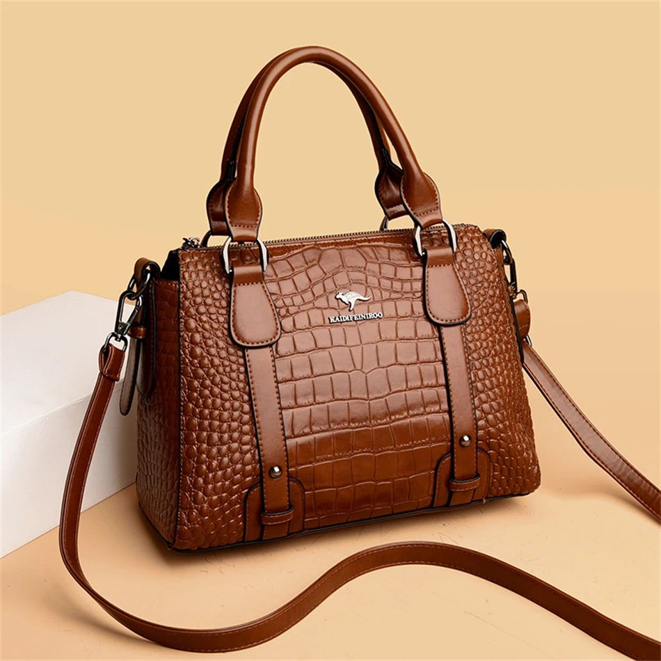 Luxury Designer Handbag Brand High Quality Soft Leather Shoulder Crossbody Bag for Women Bag Large Capacity Leisure Handbag 2026