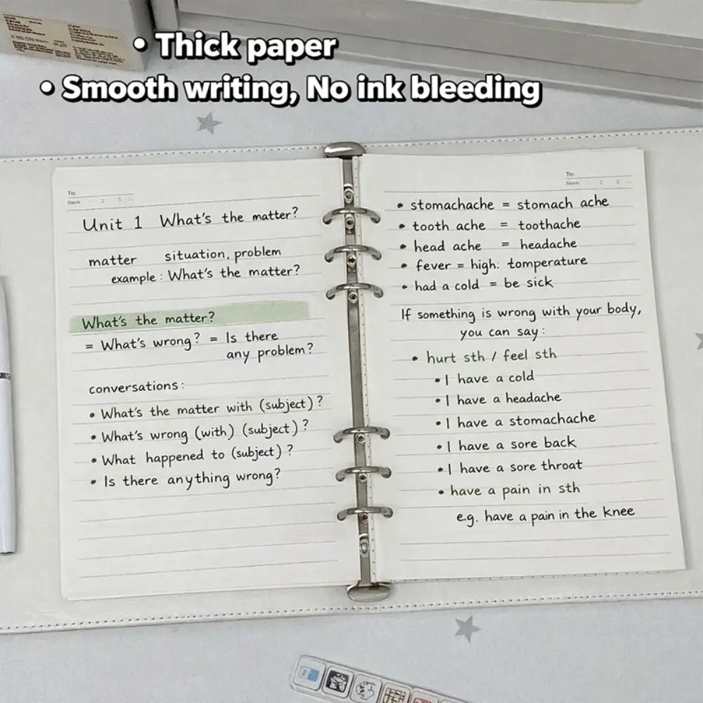 High Quality PU Photocard Binder Loose-leaf White Snowflake Photo Card Holder Idol Card Collect Book
