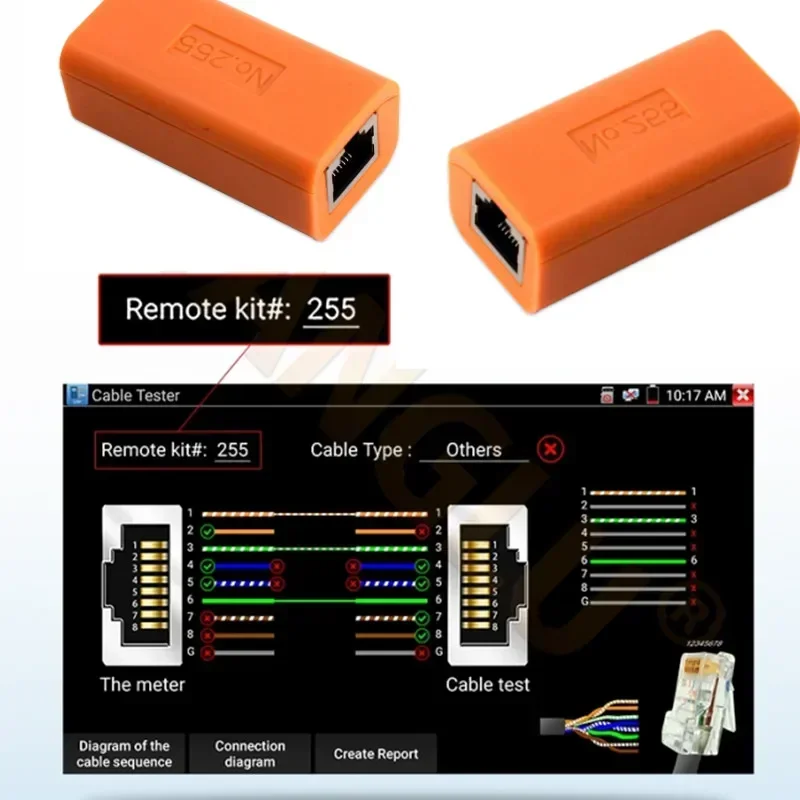 Imagem -05 - Nova Caixa de Teste de Cabo de Rede para Cctv Ipc Testador Acessórios Originais Testador de Cabo Suporte Wanglu Cctv Monitor Testador Ipc9800 2024