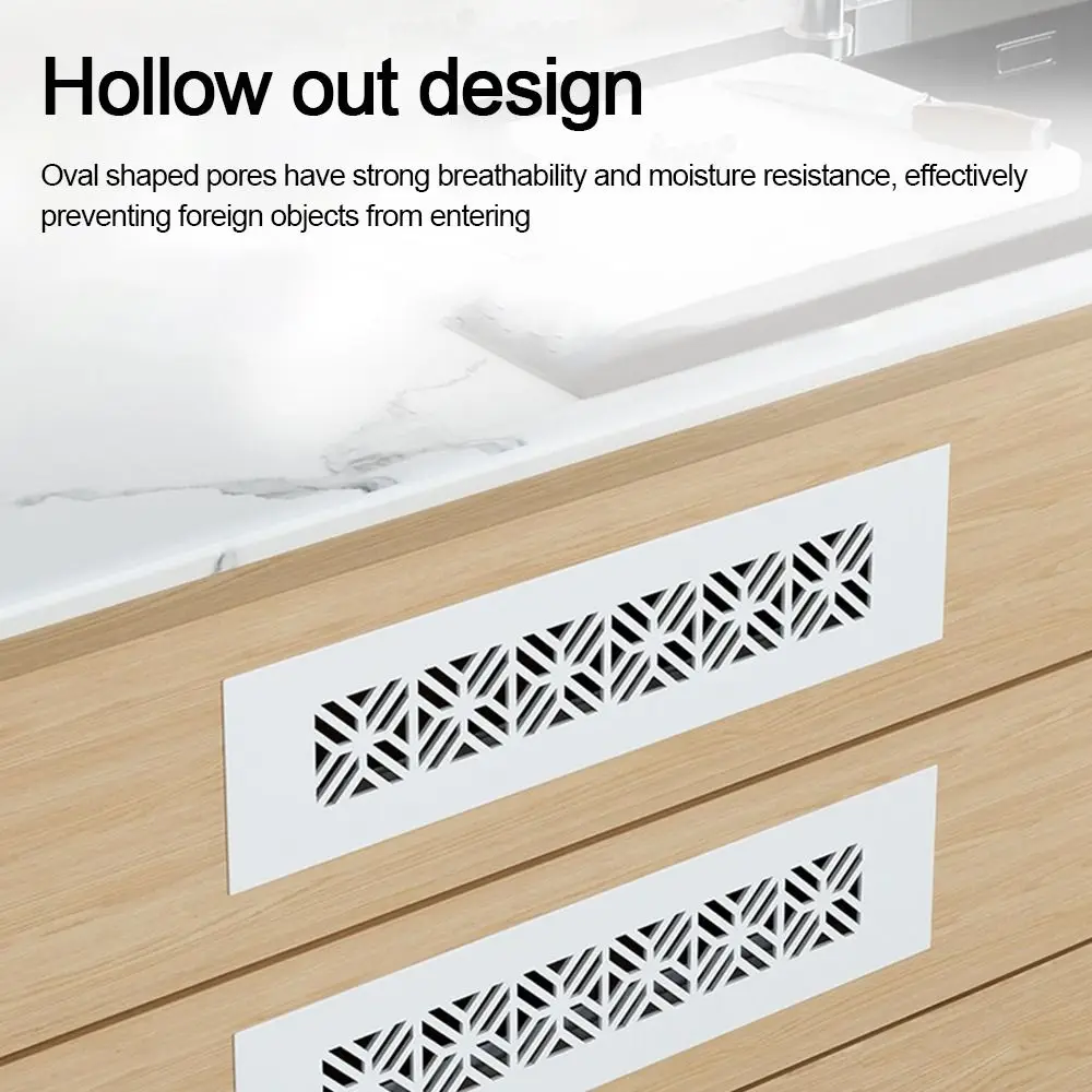 Aluminum Alloy Vents Cover Rectangle Louver Air Vent Decor 50/80mm Wide Breathable Mesh Hole Ornaments Furniture Hardware