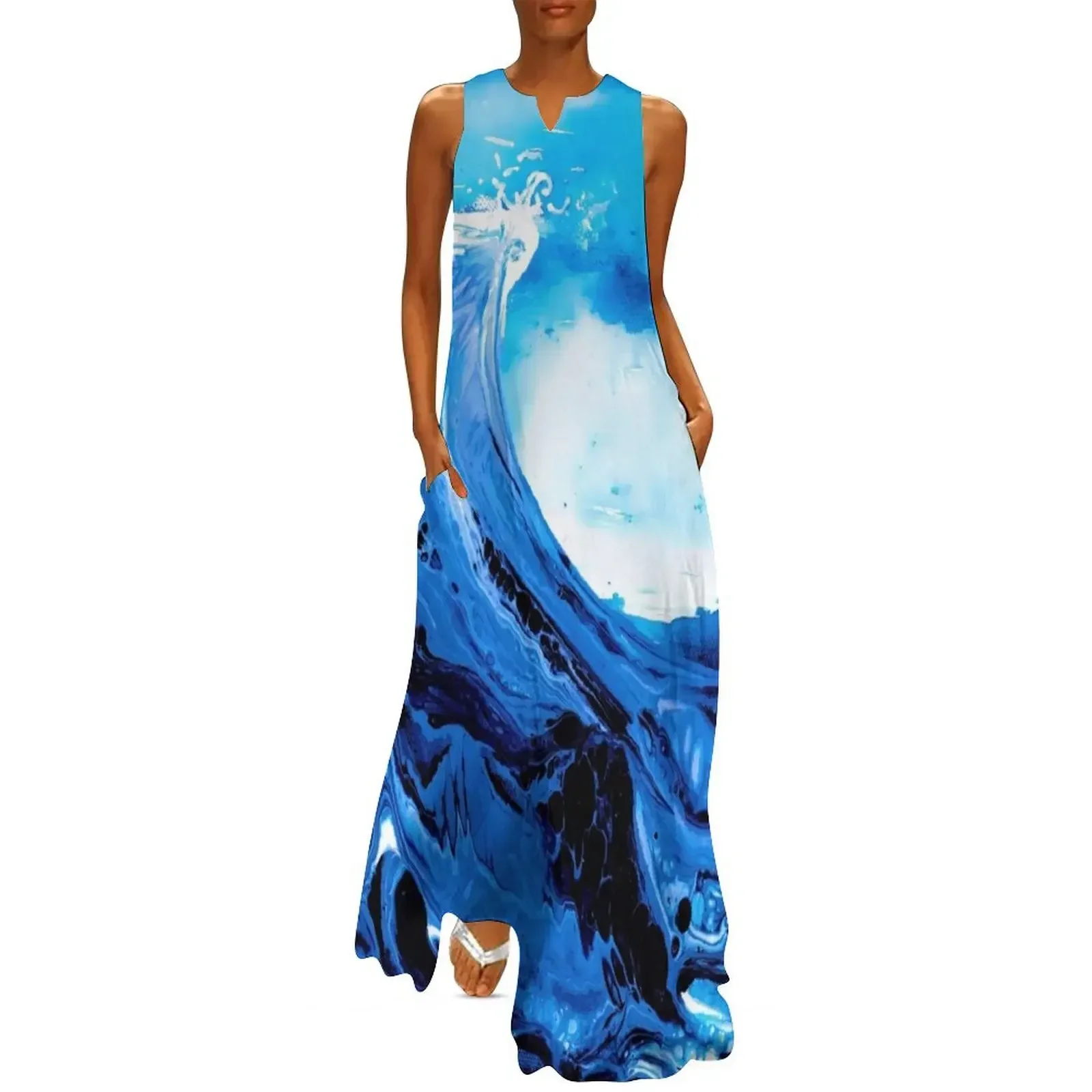 

Summertime blues Long Dress dress women's evening dresses Woman fashion luxury woman evening dress