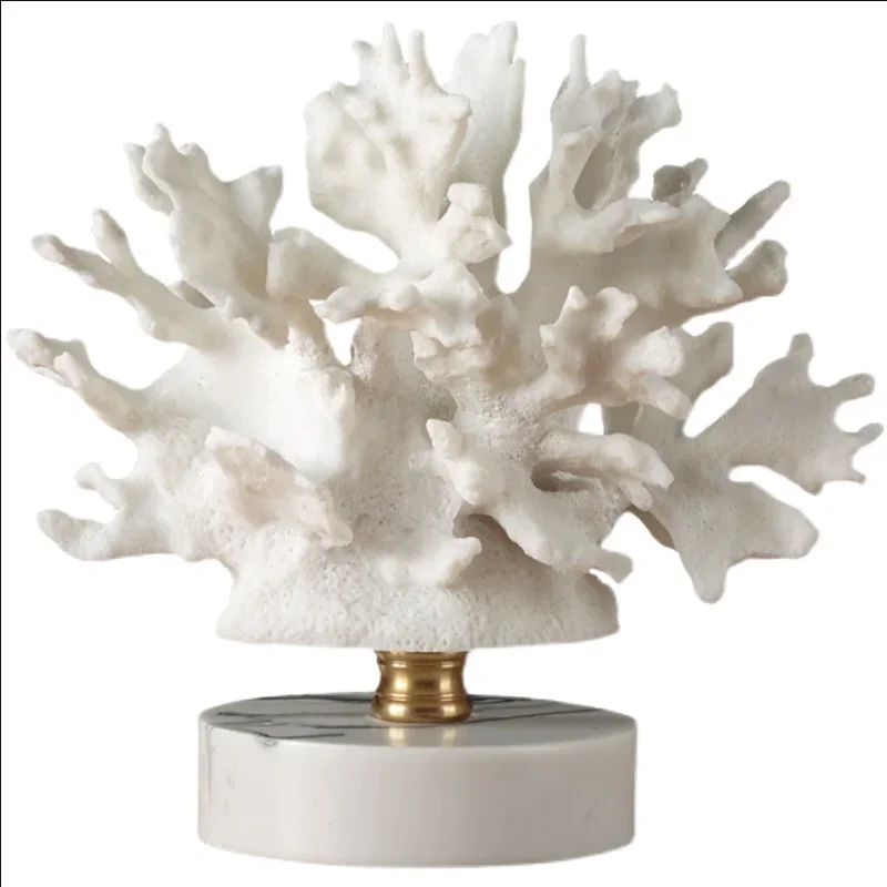 Creative Ocean Simulation Coral Resin Ornaments Hollow Out Artificial Coral Decorative Figurines Home Decoration Accessories