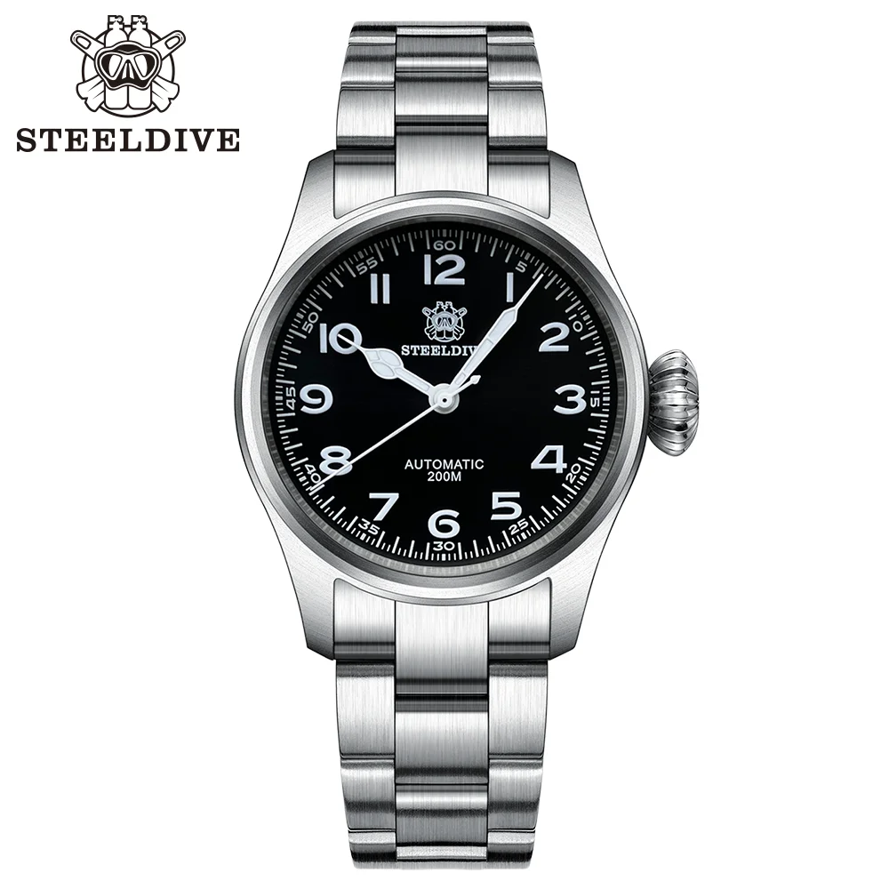 

STEELDIVE SD1928M Luxury Automatic Mechanical Watch 316L Stainless Steel NH35 Movement Swiss Luminous 200M Waterproof Wristwatch