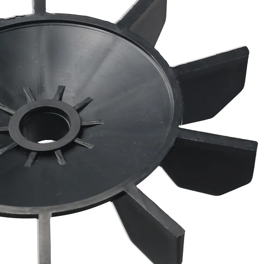 D Shape Bore 14mm Shaft Motor Fan Blade 135mm OD Plastic Air Compressor Accessories Black Small Compressor Impeller