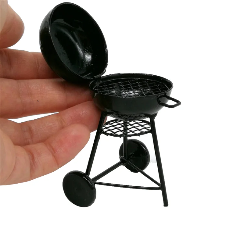 1:10 escala churrasqueira ornamentos em miniatura ferramenta para churrasco mini móveis, A