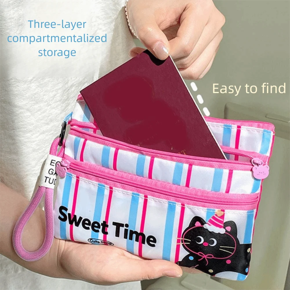 

Portable Cute ID Card Storage Bag Waterproof Lightweight Plane Ticket Bag Compact Size Protective Case Passport Holder Vacation