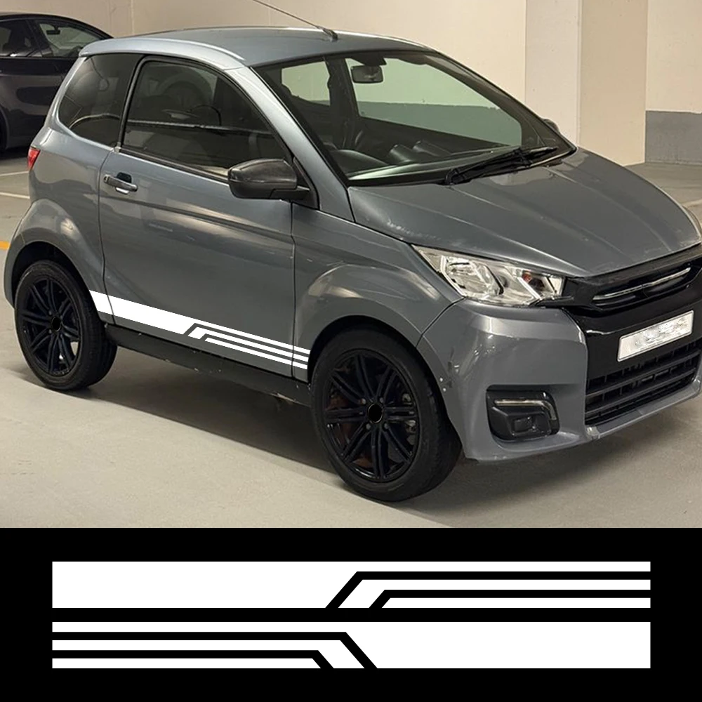 

2PCS Car Door Side Sticker Stripe Vinyl Film Decals For AIXAM e-AIXAM MINAUTO SANSATION Mega Auto Body Decoration Accessories