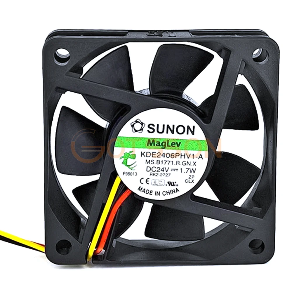 

FOR SUNON KDE2406PHV1-A 6CM 1.7W DC 24V 6015 60mm 6cm 3 line alarm server inverter axial blower cooler cooling fans