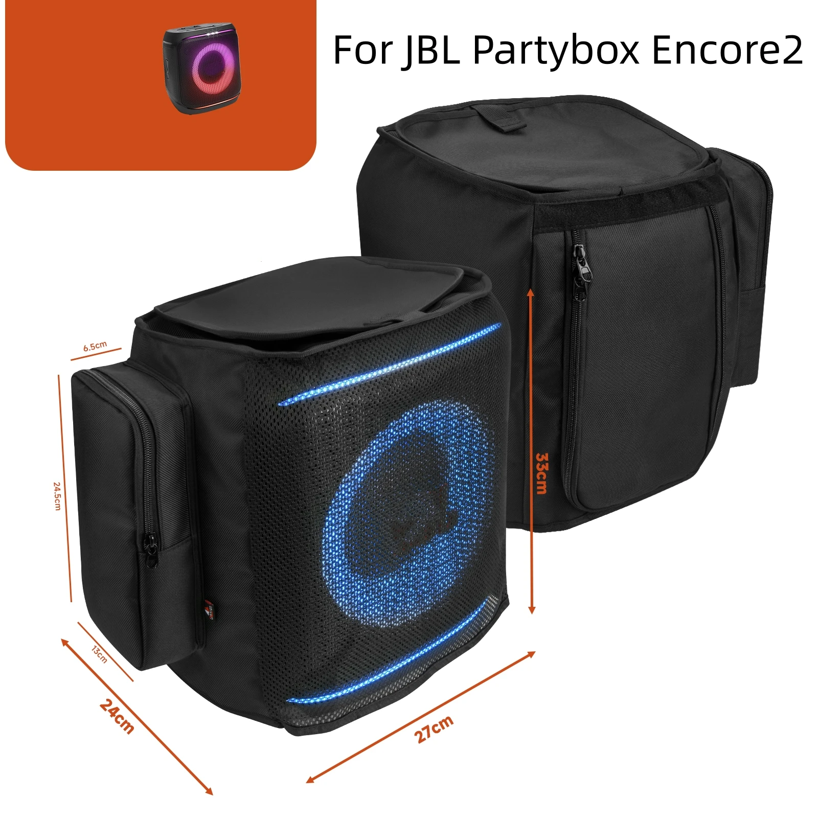 

Travel Protective Case for JBL Partybox Encore 2 Speaker,Portable Speaker Carrying Storage Case Dust Cover for Audio Accessories