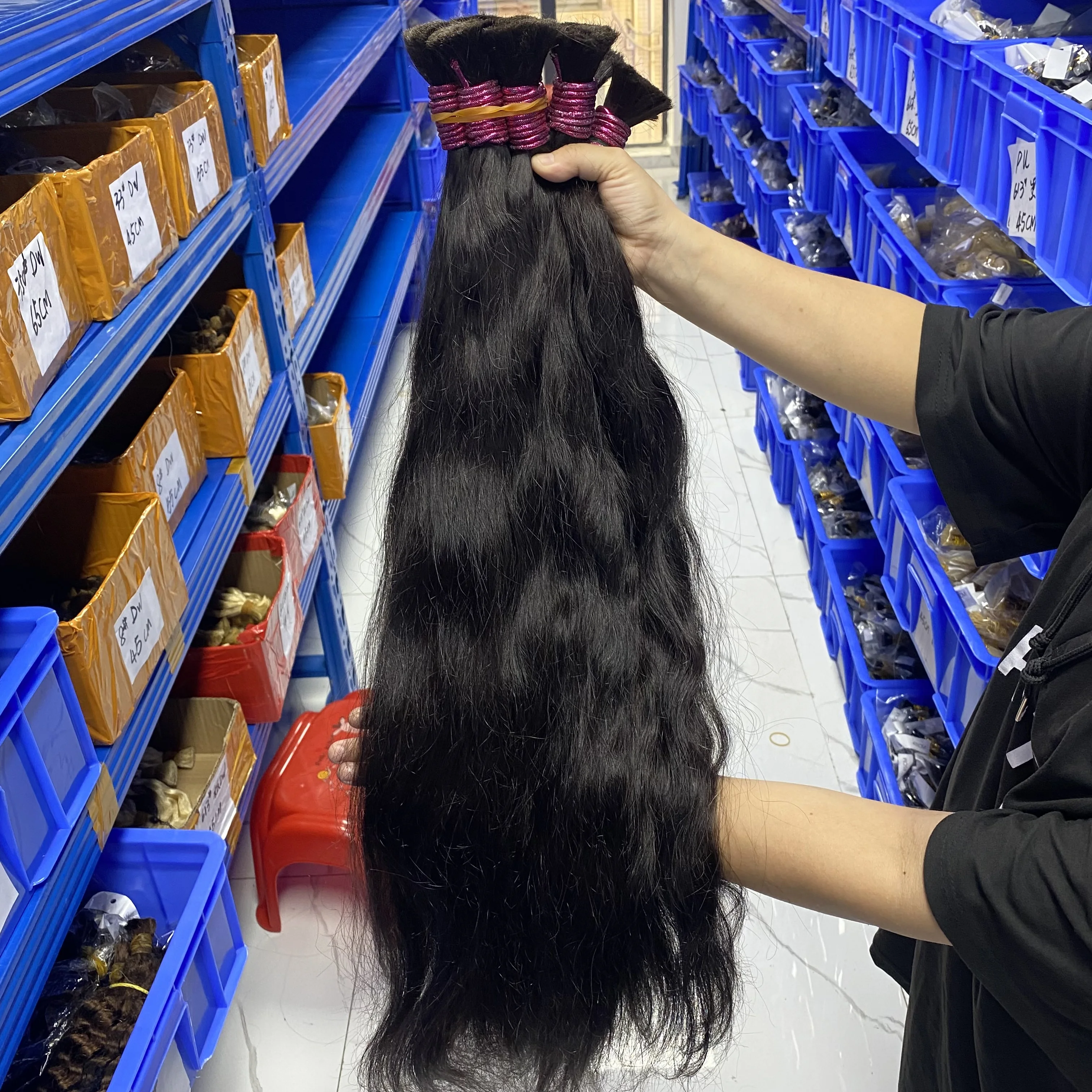 100%人毛ブレードヘアエクステンションバルク人毛ノーウェフト10A未処理人毛ウィービングナチュラルブレードヘア