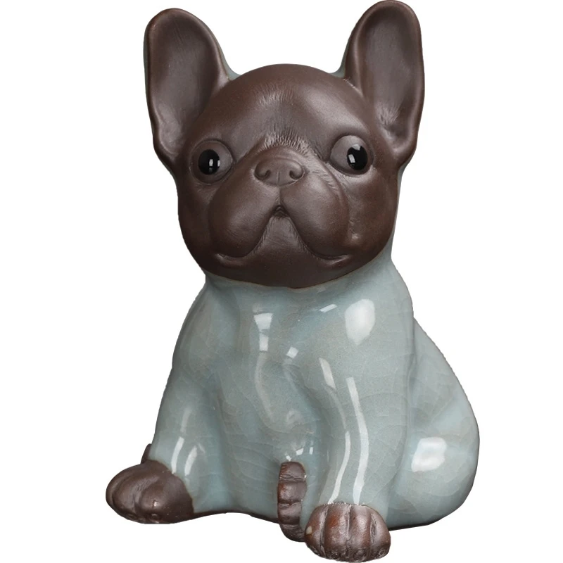 Chinese zodiac dog tea pet decoration boutique creative tea table  worm ceramic home decoration tea play
