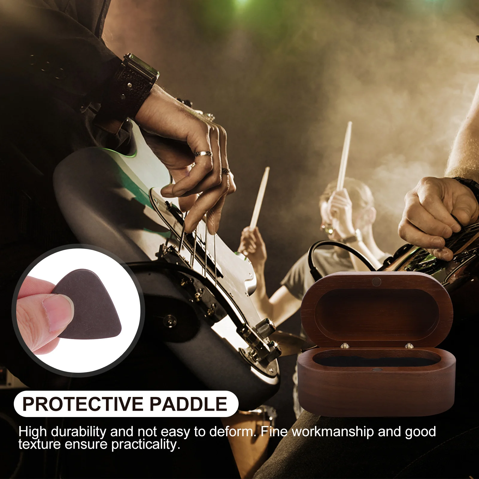 

1Pcs Guitar Picks Container Coffee Practical Durable Portable Carrying Organizer for Guitar Picks Organizer Box