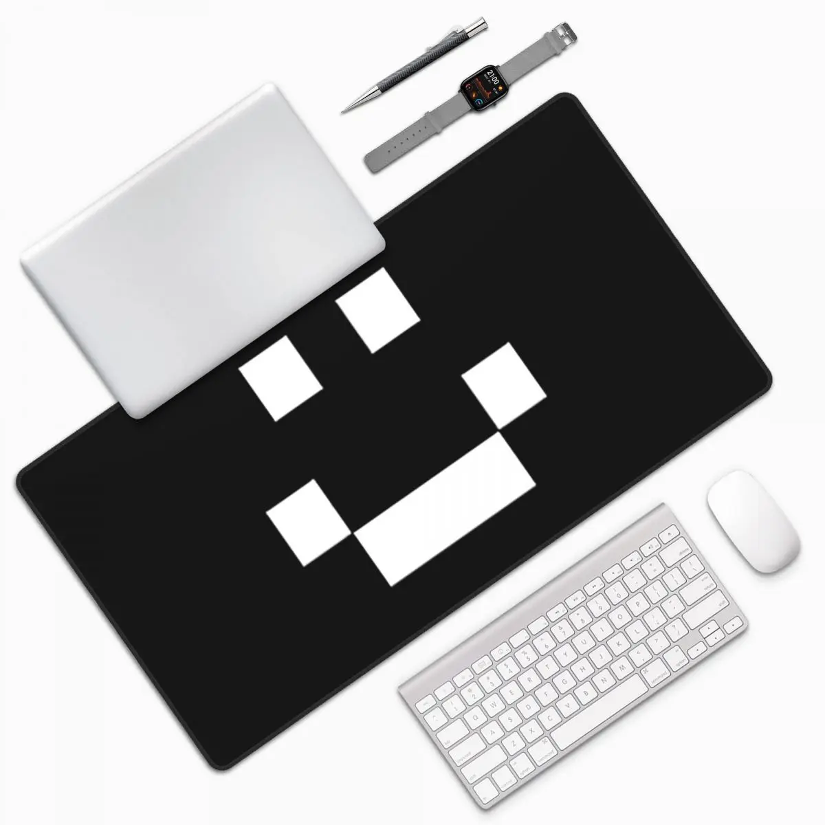 

Большой коврик для мыши Quackity Merch Smile Logo, коврик для клавиатуры и мыши, игровой коврик для ПК, ноутбука, настольный коврик, офисные аксессуары, настольные коврики