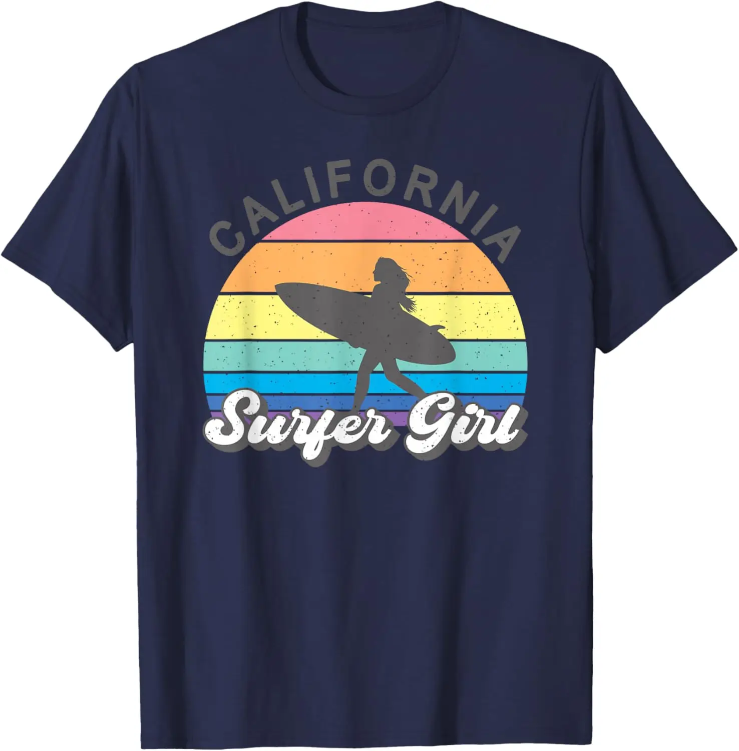 Surfer Girl California Surfing Surf Beach Women Cute Summer T-Shirt