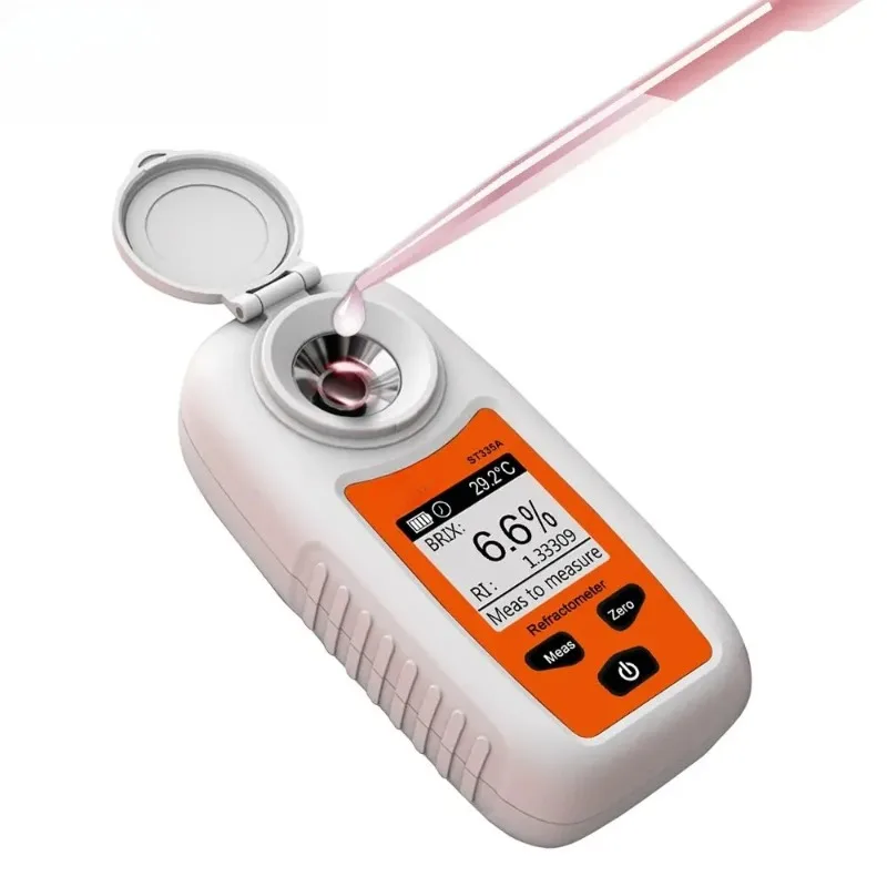 LCD Digital Refractometer 0-35% Brix Meter ATC Sugar Content Tester for Fruit Juice Beverage