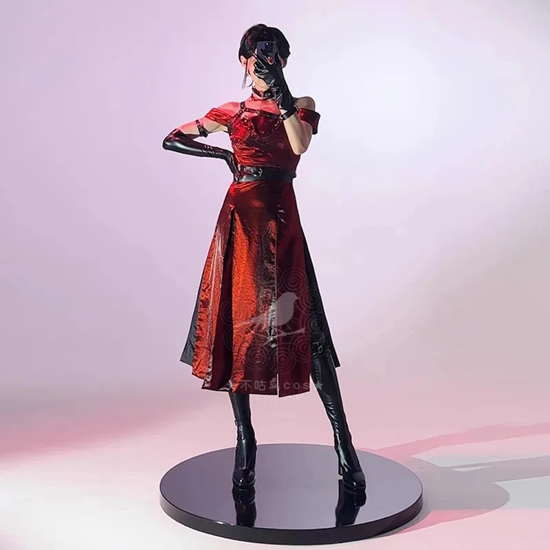 Disfraz de héroes Love and Deepspace, vestido rojo, uniforme de velo encantador, Sylus, implacable para mujeres y niñas, fiesta de Halloween