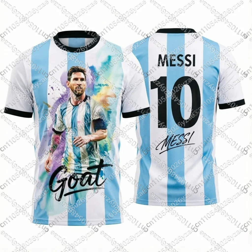 Camiseta de Fútbol de Argentina de Messi 2026, Conjunto de Entrenamiento y Partido, Ropa Deportiva de Verano para Hombre, Camiseta para Niños, Camiseta Y2K para Mujer
