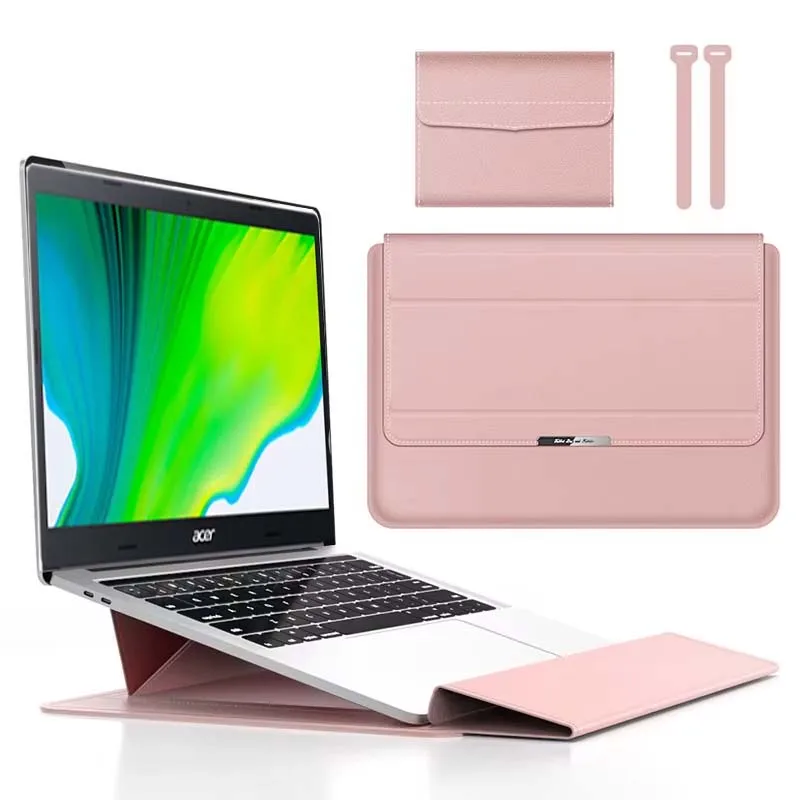 

for Acer Aspire 5 Laptop Bag Foldable Stand Wrist Pad Notebook Magnetic Flip Sleeve Charger Mouse Pouch Cable Belt Carry Case