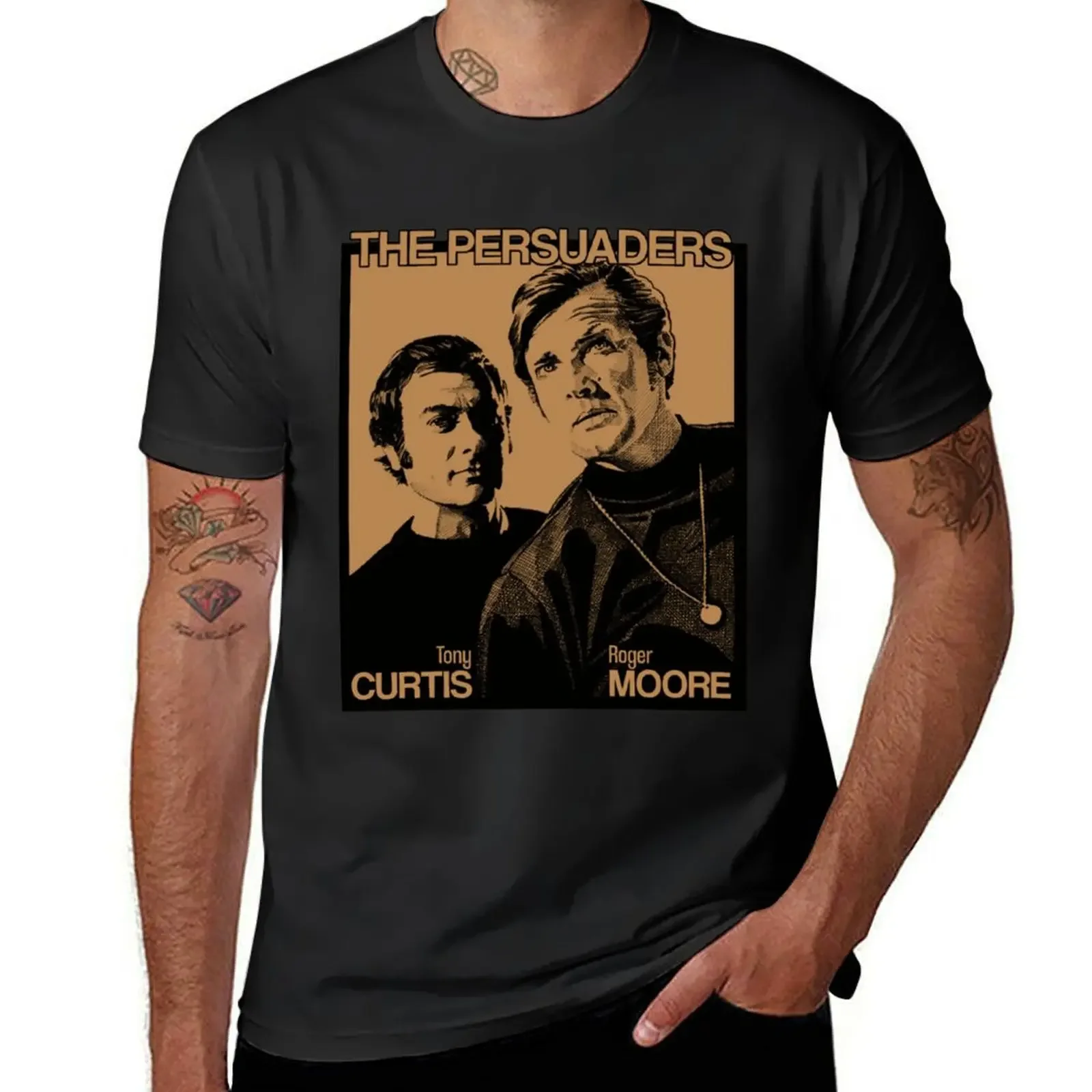 Poster The Persuaders Classic . T-Shirt vintage clothes hippie clothes Short sleeve tee Men's cotton t-shirt