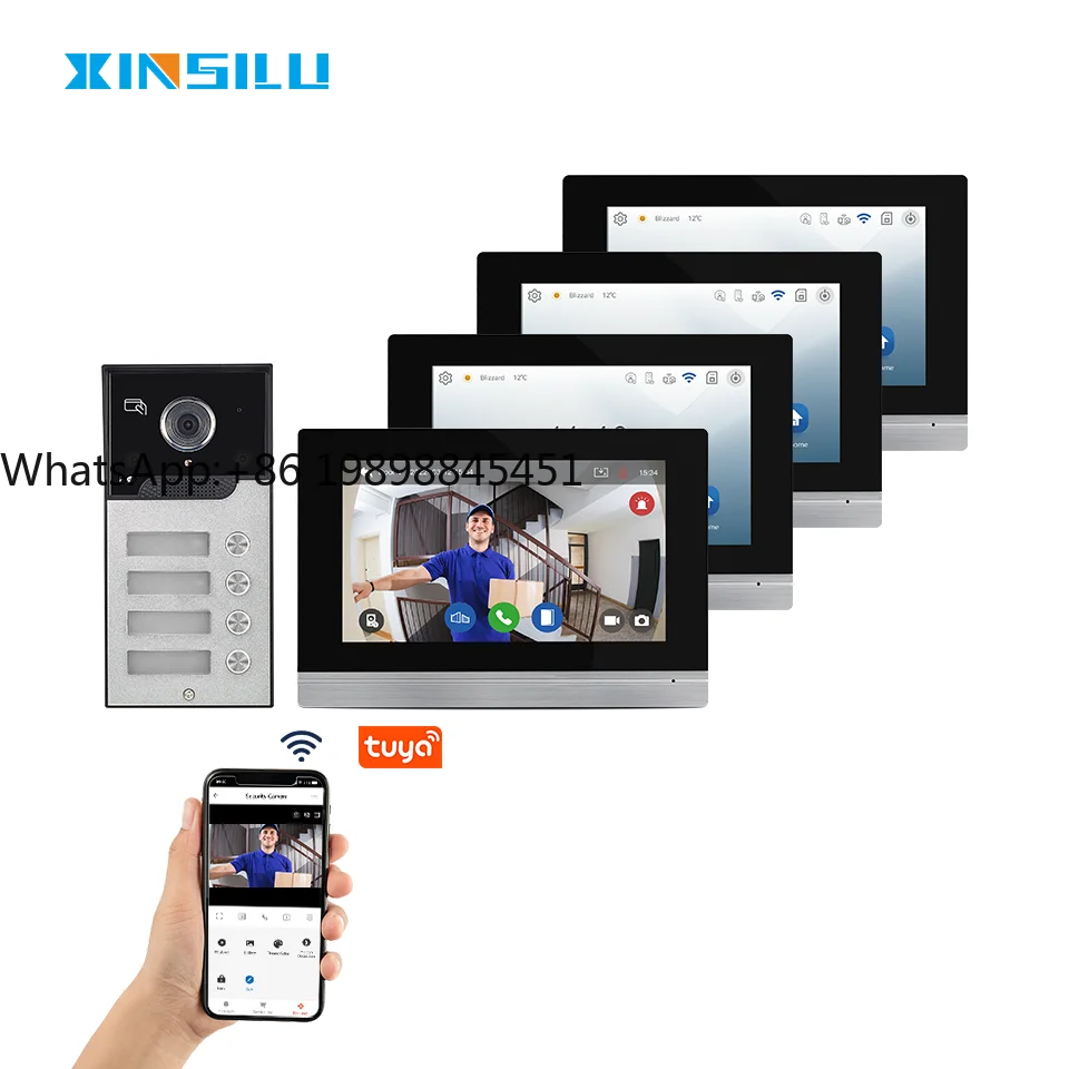 Dispositivi di sicurezza per videocitofono IP intelligenti con supporto per visione notturna Sistema citofonico per registrazione scheda di memoria Telecamera 1080P