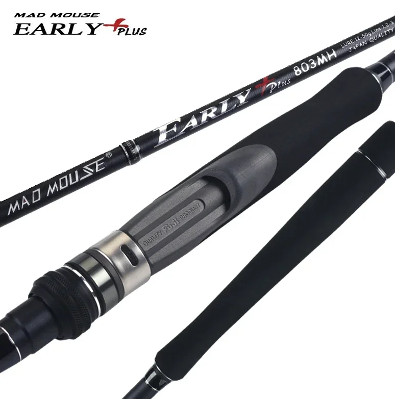 MADMOUSE Early Plus MH Japan Quality Spinning Fishing Rod Fuji Parts Lure 12-50g PE 1.2-3 Shore Jigging Rod for Seabass Fishing