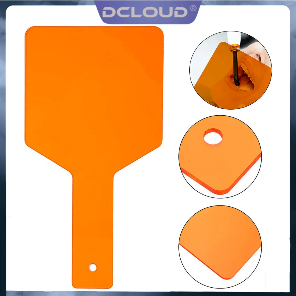 DCLOUD 1Pc Dental Shield Plate Eye-Protective Board Hand-Held Curing Light Shields Plate Teeth Whitening Dentist Filter Paddle