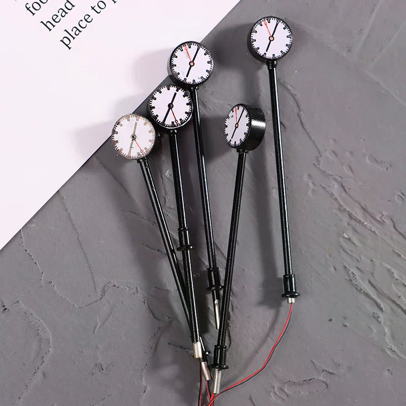 1pc 3V ミニチュア LED 照明鉄道模型 HO N スケールライト点灯プラットフォーム時計ランプ駅レイアウト