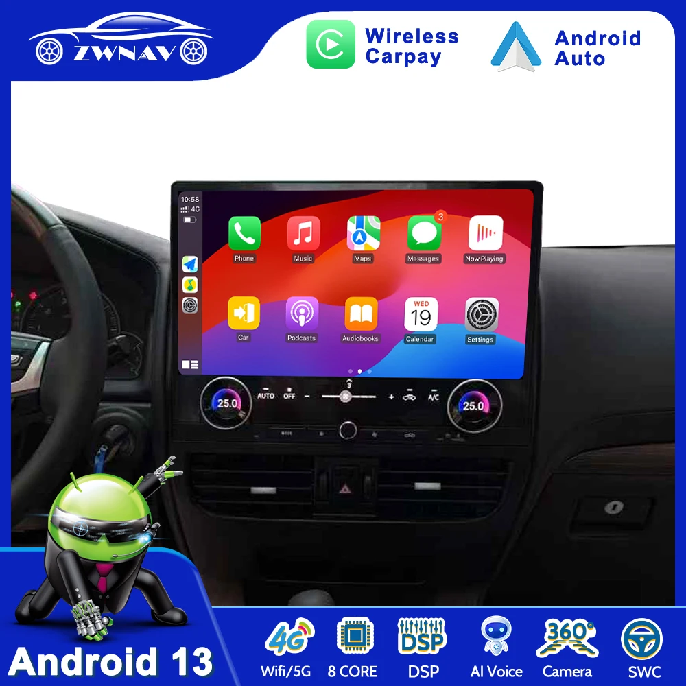 

Carplay Car Radio 16.8" Touch Screen For Toyota Land Cruiser Prado 120 2002-2009 Android 13 Car GPS Navigation Head Unit Auto