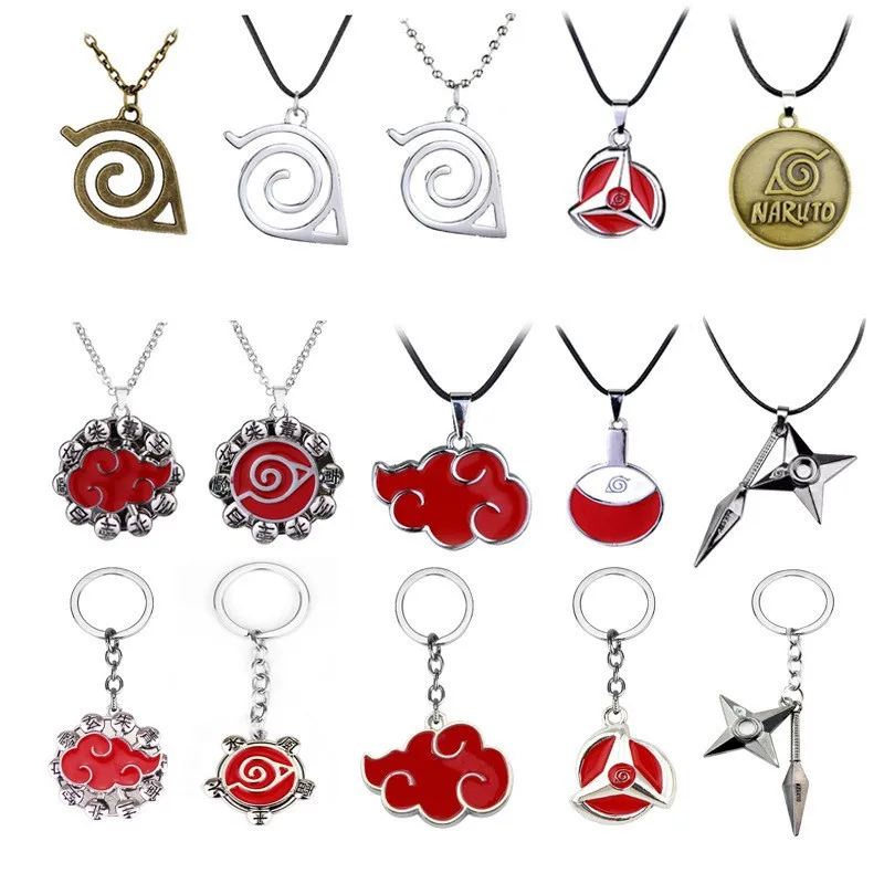 Akatsuki Red Cloud Alloy Pendant Necklace — product detail